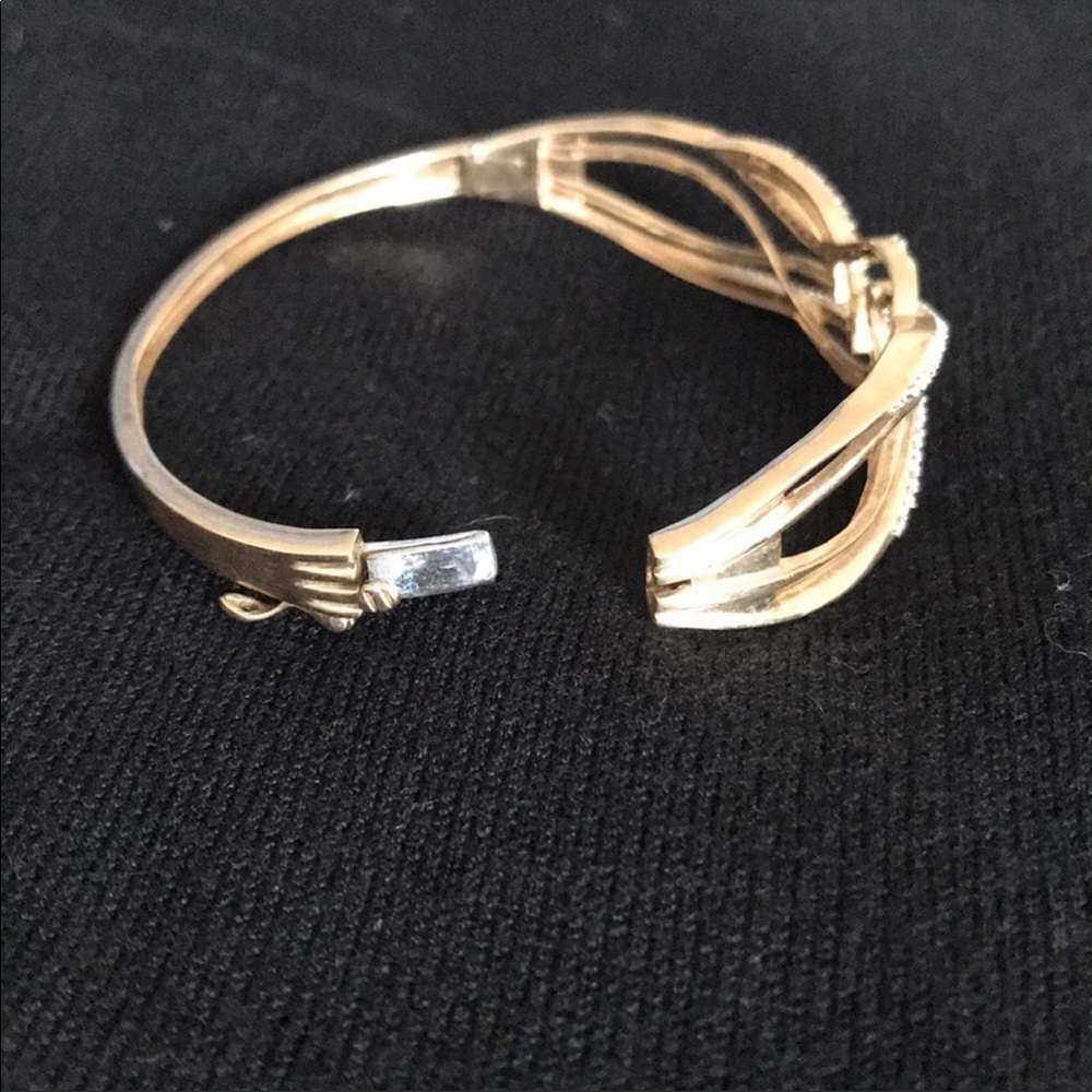 10kt yellow gold bracelet with chain protection - Picture 3 of 5